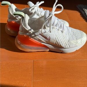 Nike Kids White and Orange Air Max Sneakers